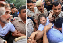 Rahul Gandhi, Priyanka Gandhi Vadra and Akhilesh Yadav Detained During Protest Near PM Modi’s Residence Over NEET Issue