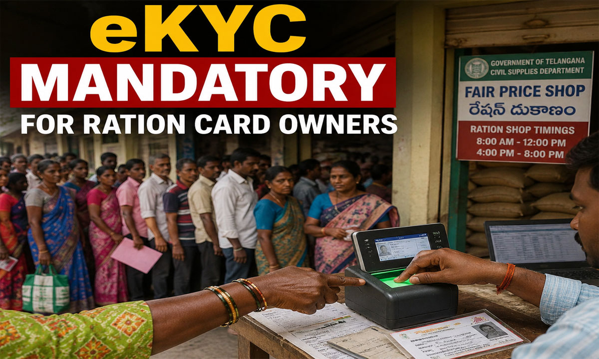 Telangana Civil Supplies Department Makes eKYC Mandatory for Food Security Card Holders to Continue Ration Benefits