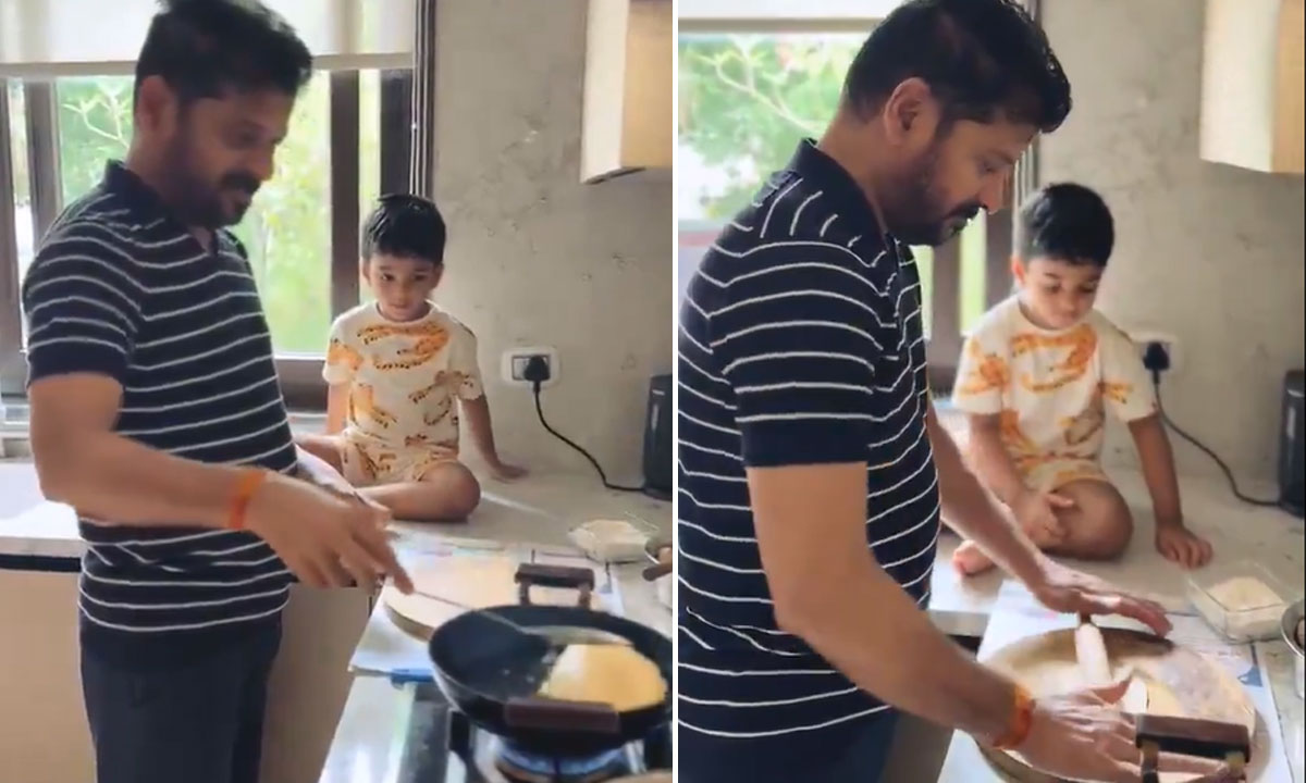 CM Revanth Reddy Shares Heartwarming Moments Making Pooris with Grandson, Post Goes Viral