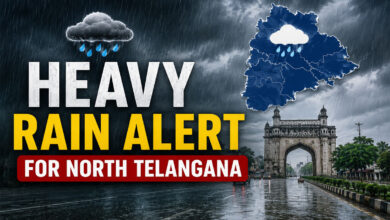 IMD Issues Heavy Rain Alert for North Telangana till July 10; Thunderstorms, 50 kmph Winds Likely
