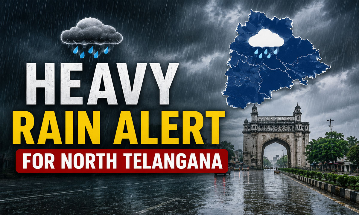 IMD Issues Heavy Rain Alert for North Telangana till July 10; Thunderstorms, 50 kmph Winds Likely