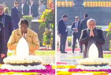 Prez Murmu, VP Radhakrishnan pay floral tributes to Atal Bihari Vajpayee at Sadaiv Atal