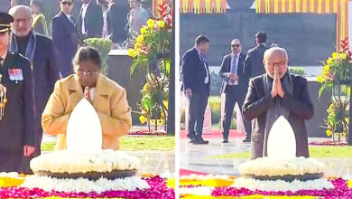 Prez Murmu, VP Radhakrishnan pay floral tributes to Atal Bihari Vajpayee at Sadaiv Atal
