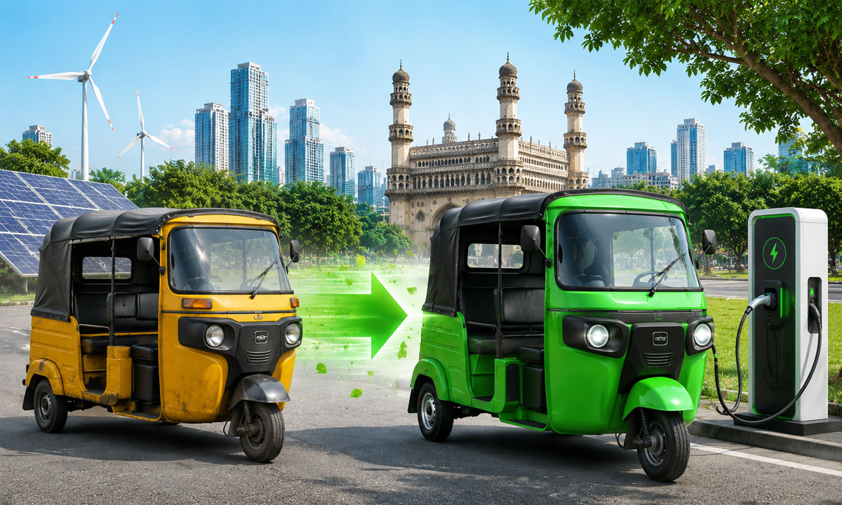 Telangana Government Approves Scheme to Convert 18,766 Petrol and Diesel Autos into Electric Vehicles