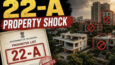 Over 1 Lakh Properties in Greater Hyderabad Reportedly Blacklisted Under 22-A, Owners Face Uncertainty