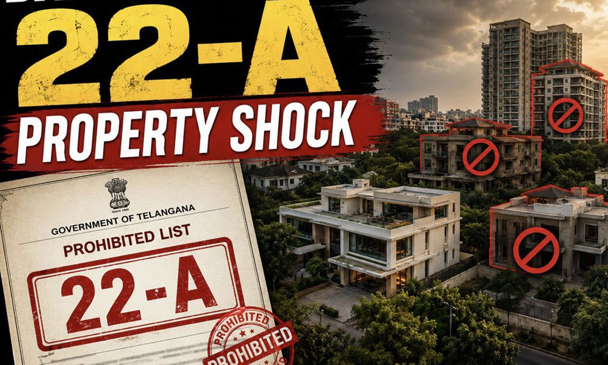 Over 1 Lakh Properties in Greater Hyderabad Reportedly Blacklisted Under 22-A, Owners Face Uncertainty