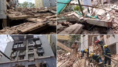 Seven-Storey Building Collapses in Madhapur, Damages Nearby Apartment