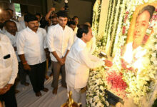 KCR Pays Floral Tributes to Brother-in-Law Joginapalli Srinivasa Rao