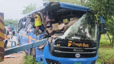 Seven killed as private bus collides with auto-rickshaw in Andhra's Palnadu