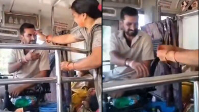 Sister Stops RTC Bus on Rajiv Rahadari to Tie Rakhi to Brother on Duty