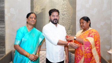 Ministers Seethakka and Konda Surekha Tie Rakhi to CM Revanth Reddy