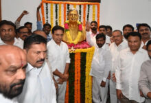 KTR, BRS Leaders Pay Tribute to Professor Jayashankar on His Birth Anniversary