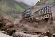 Bailey Bridge Swept Away by Sudden Water Surge in Uttarakhand’s Niti Valley; BRO Operator Missing