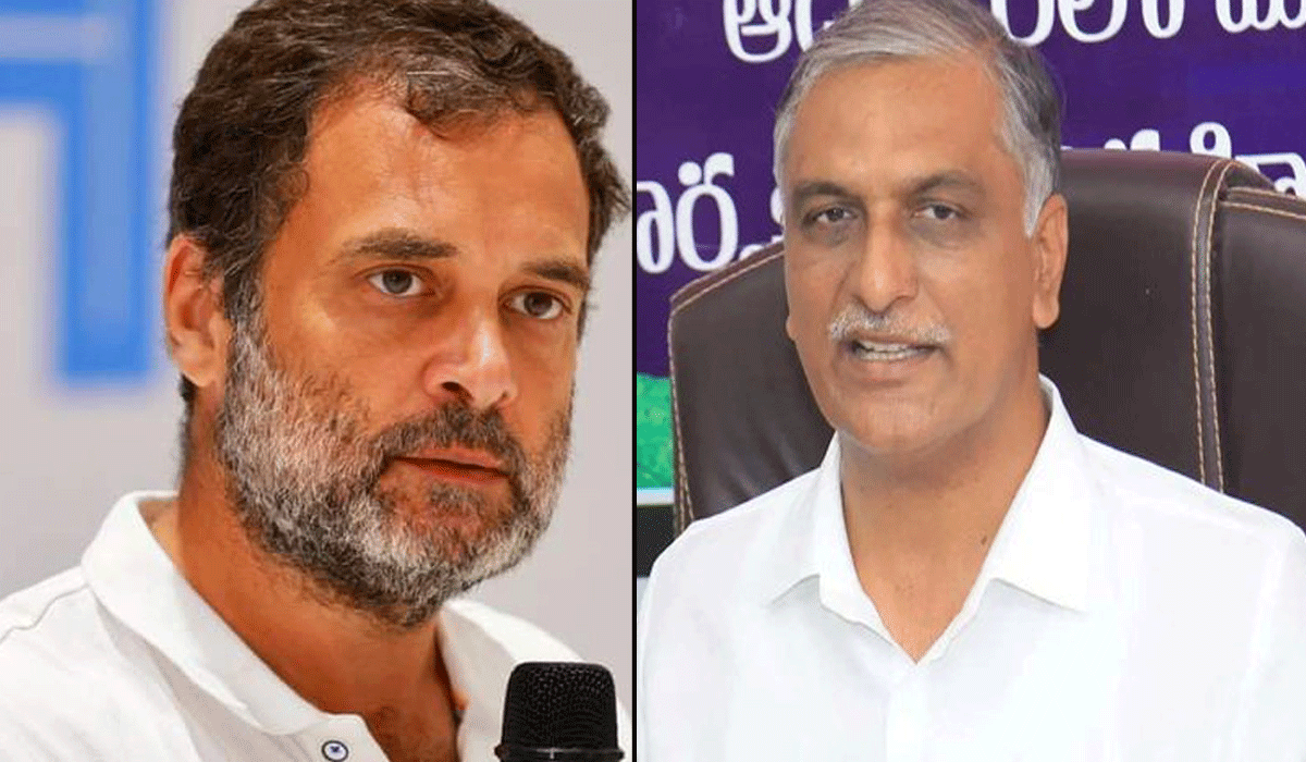 Harish Rao Writes Open Letter to Rahul Gandhi Over Alleged Misuse of 22A Prohibited Land List in Telangana
