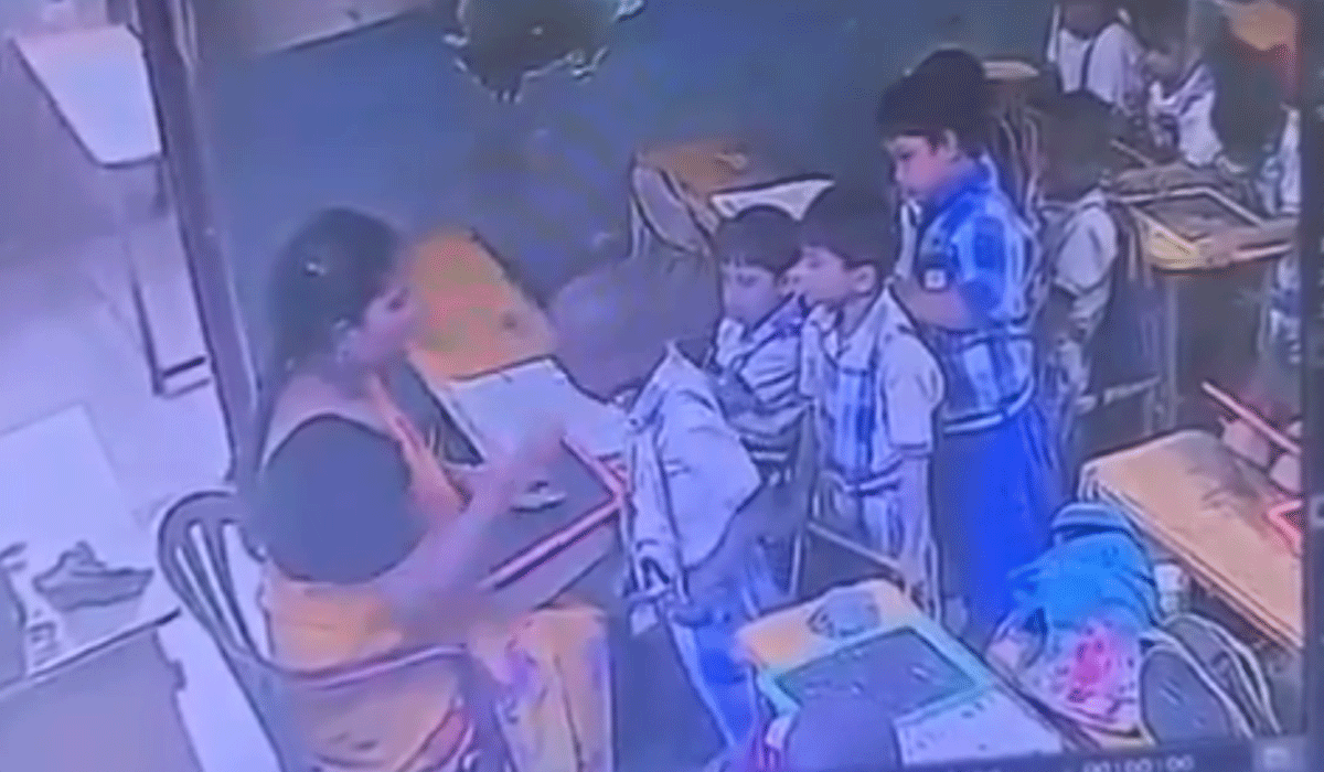 LKG Student Dies of Heart Attack Fearing Teacher; CCTV Video