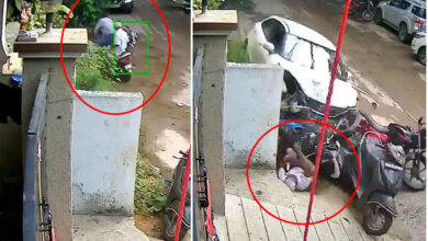 17-Year-Old Minor Driving Rented Car Injures Two Brothers in Hyderabad, Seven Motorcycles Damaged
