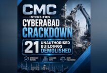 CMC Demolishes 19 Unauthorized Constructions in Cyberabad