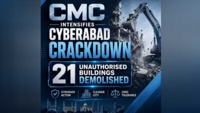 CMC Demolishes 19 Unauthorized Constructions in Cyberabad