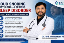 Loud Snoring May Signal Obstructive Sleep Apnea, Warns Chest Specialist Dr. Md. Mukarram Ali