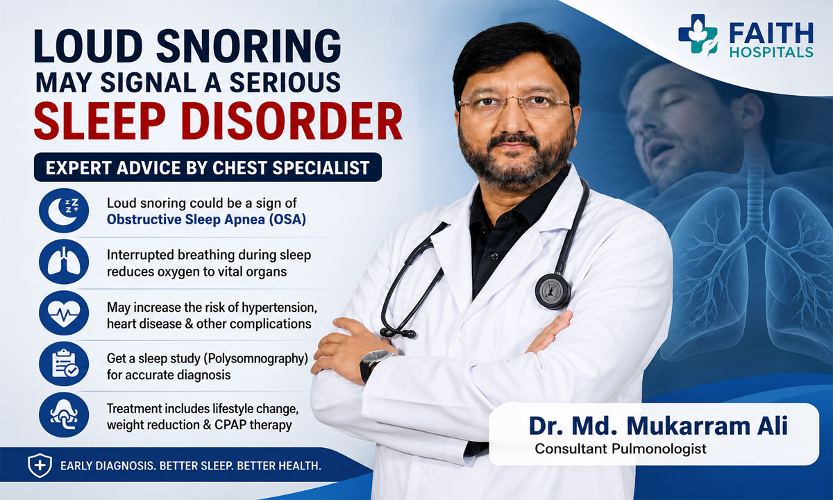 Loud Snoring May Signal Obstructive Sleep Apnea, Warns Chest Specialist Dr. Md. Mukarram Ali