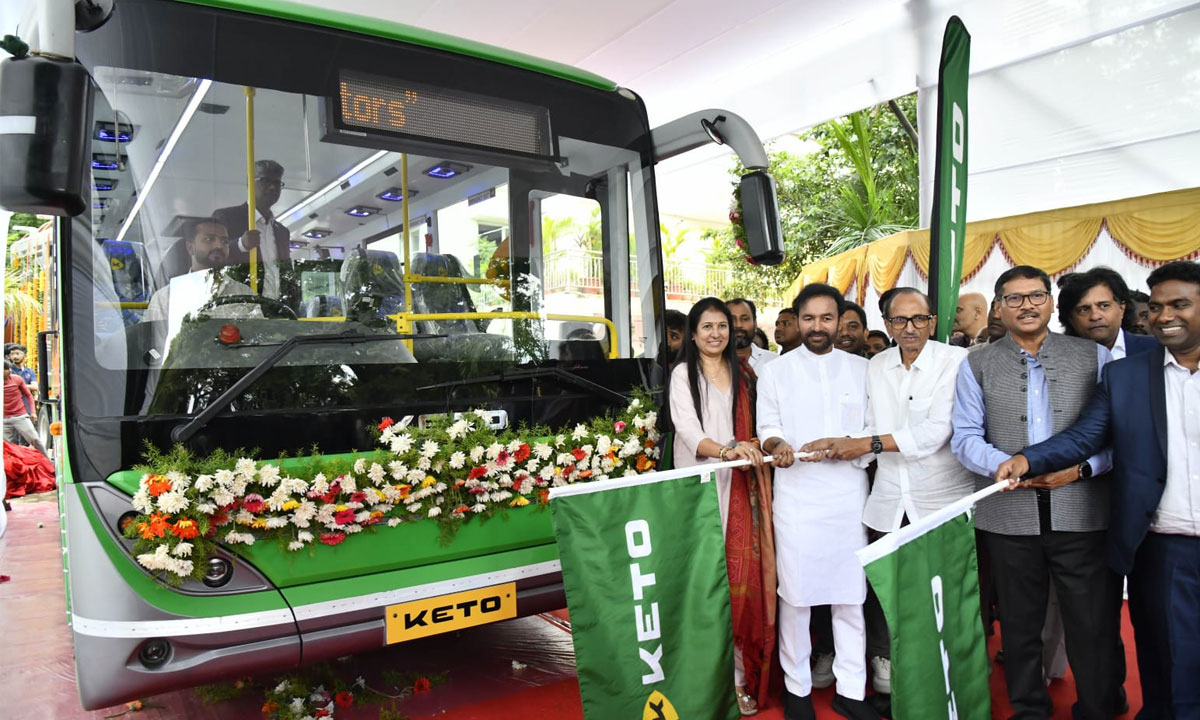 G. Kishan Reddy Unveils India's Next-Generation Commercial Electric Bus at Begumpet, KETO Motors Hands Over Fleet