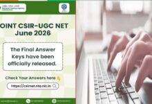 NTA releases final answer keys for Joint CSIR-UGC NET June 2026 exam