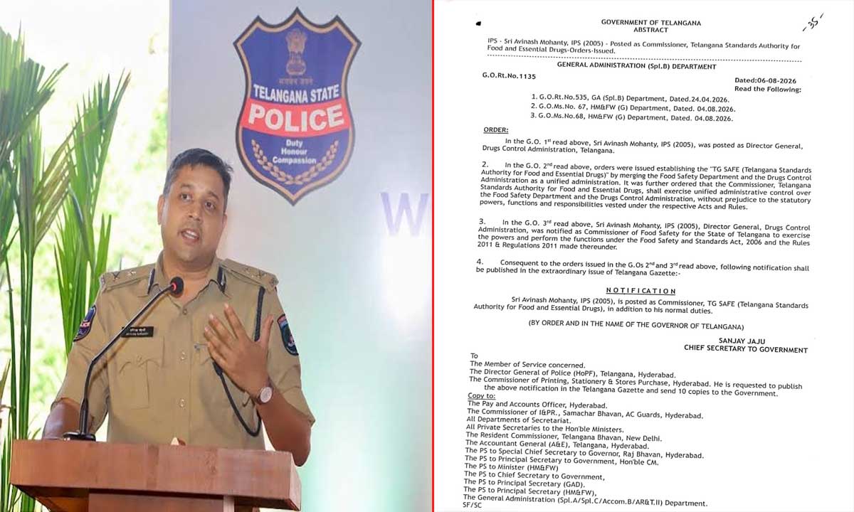 Avinash Mohanty, IPS Posted as Telangana SAFE Commissioner