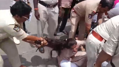 Tirupati Cop Allegedly Drags Paramedical Student by Hair During Stipend Protest