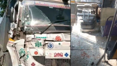 20 Injured as Tipper Lorry Collides with RTC Bus Near Kuntloor in Hayathnagar