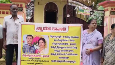 Elderly Couple Protests Outside Son’s House Alleging Eviction and Harassment in Hyderabad
