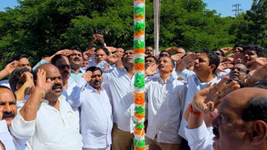 KTR Hoists National Flag at Telangana Bhavan on National Unity Day