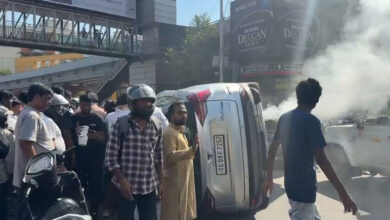 Speeding XUV 700 Overturns Near Lifestyle Building in Hyderabad, Woman Driver Rescued