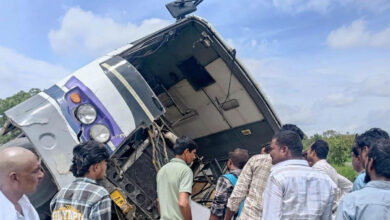 APSRTC Bus Loses Control After Tyre Burst in Annamayya District, 20 Injured