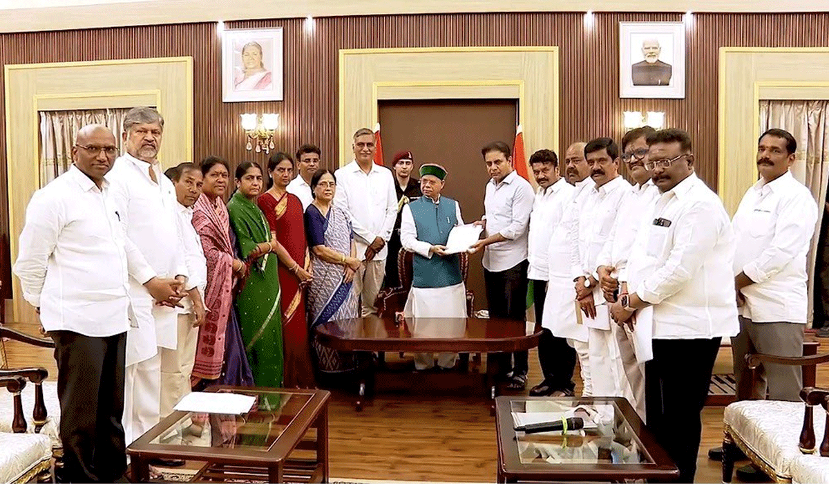 BRS MLAs, MLCs Meet Governor, Lodge Complaint Over Police Attack on Women MLAs
