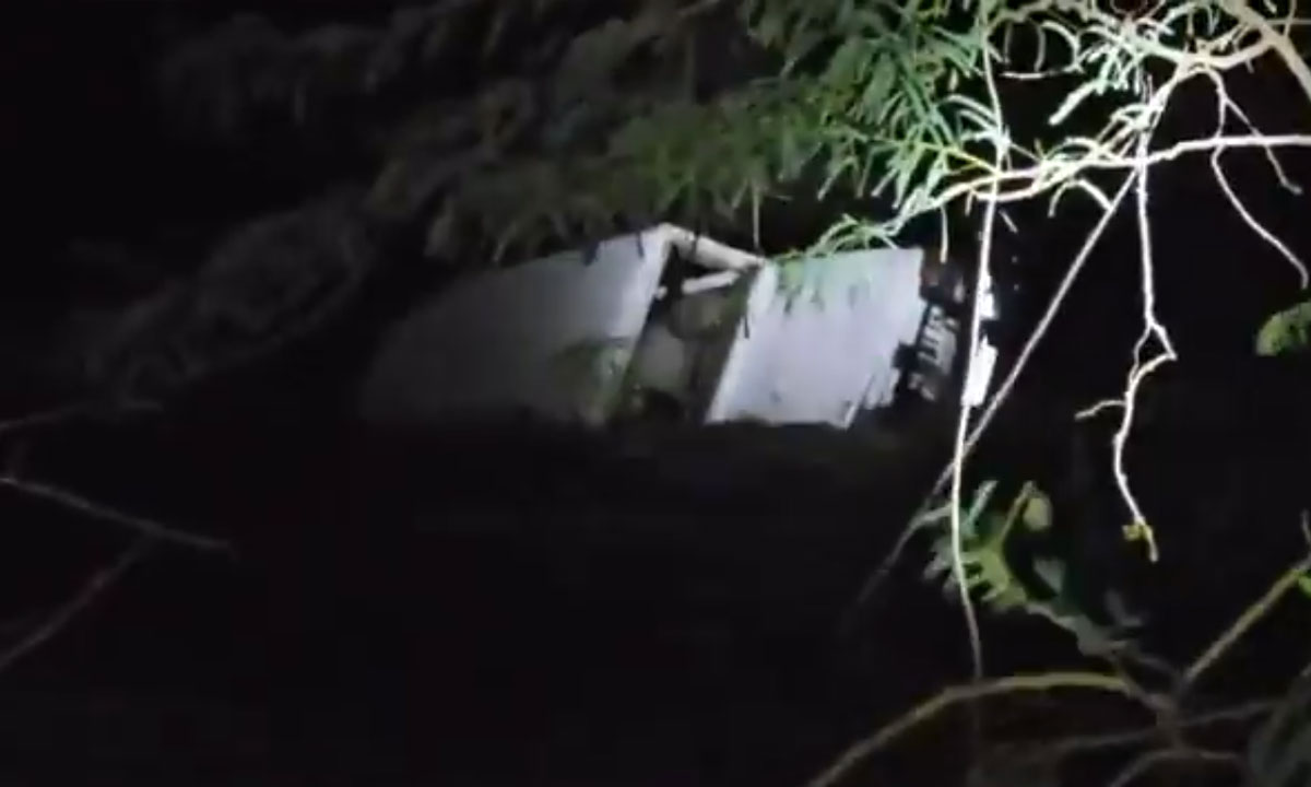 Bolero Swept Away in Veligonda Project Floodwaters, Rescue Teams Save Three