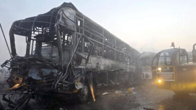9 charred to death as massive fire engulfs double-decker bus in Greater Noida