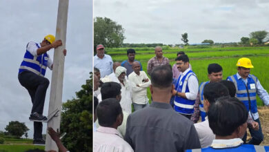 TGSPDCL CMD Jitesh V. Patil Climbs Electricity Pole to Inspect Safety Standards in Malkaram