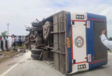 RTC Bus Overturns in Kamareddy District, Driver Killed and Several Injured