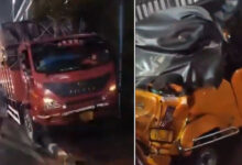 DCM Loses Control on Durgam Cheruvu Road, Multiple Vehicles Damaged