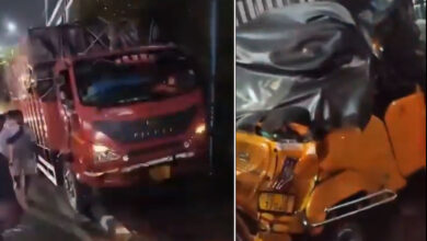 DCM Loses Control on Durgam Cheruvu Road, Multiple Vehicles Damaged