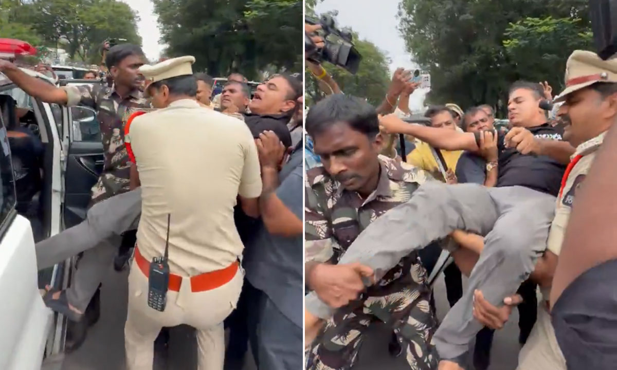 KTR, Other BRS Leaders Arrested Amid Tension at Telangana Assembly Gate