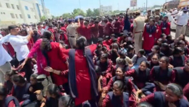 Patancheru Polytechnic Students Stage Dharna Demanding Cancellation of GO No. 97