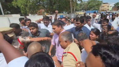 High Tension at Boyinapalli and Jawahar Nagar Police Stations as BRS Workers Protest Arrests