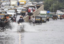 Heavy rainfall in Mumbai; waterlogging disrupts traffic, railway services