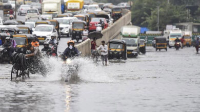 Heavy rainfall in Mumbai; waterlogging disrupts traffic, railway services
