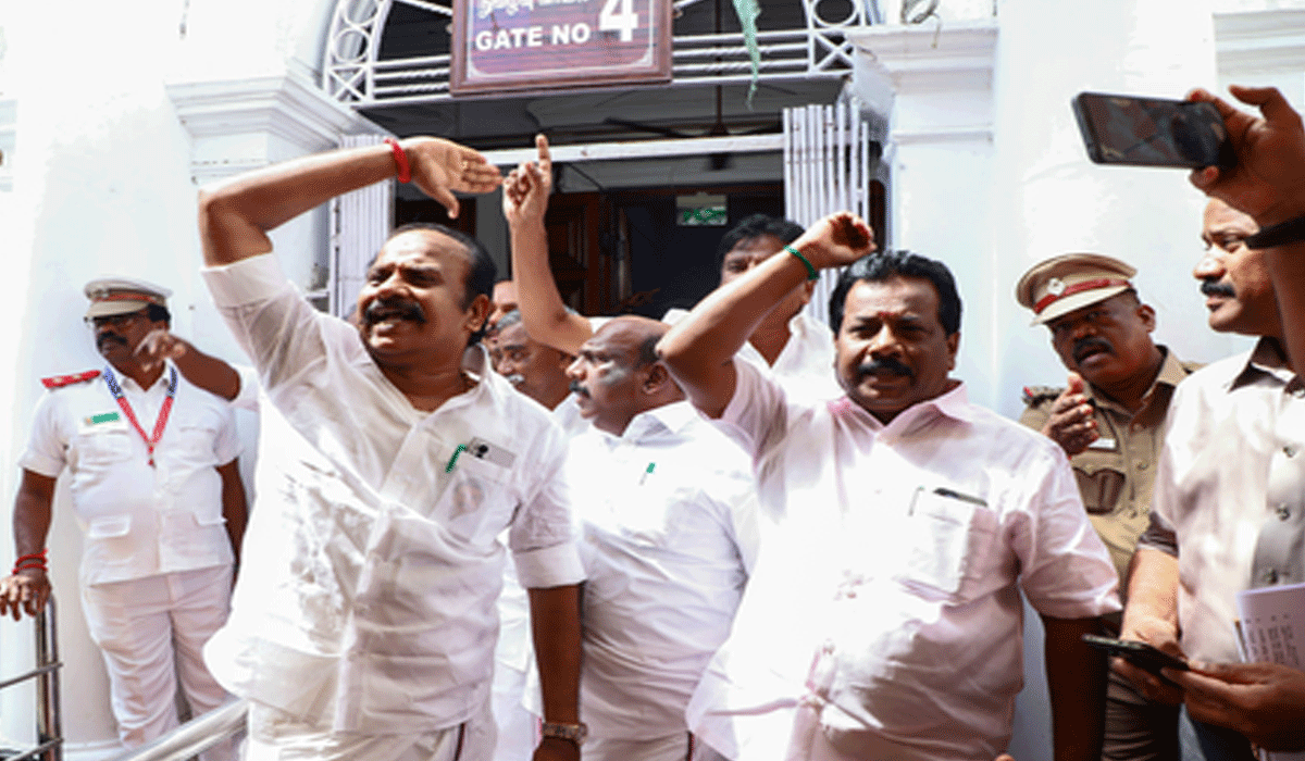 DMK MLAs evicted after uproar over Vijay’s graft remarks
