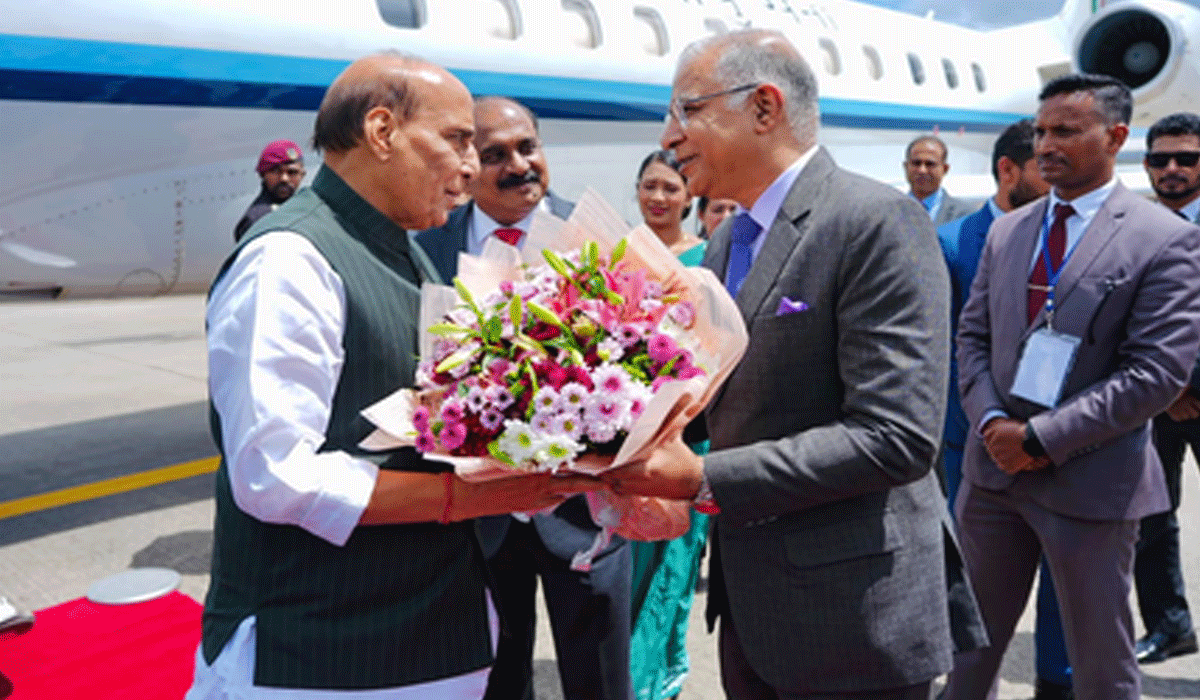 Rajnath Singh arrives in Sri Lanka, set to hold talks on defence and maritime cooperation