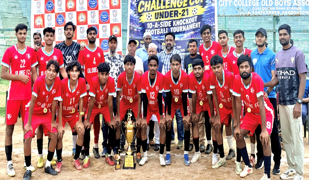 Hyderabad Globe FC Clinch CCOB Cup Under-21 Football Championship in Hyderabad