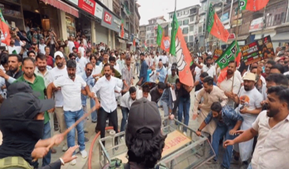 NC, BJP stage protests against each other in Srinagar; J&K Police foil marches