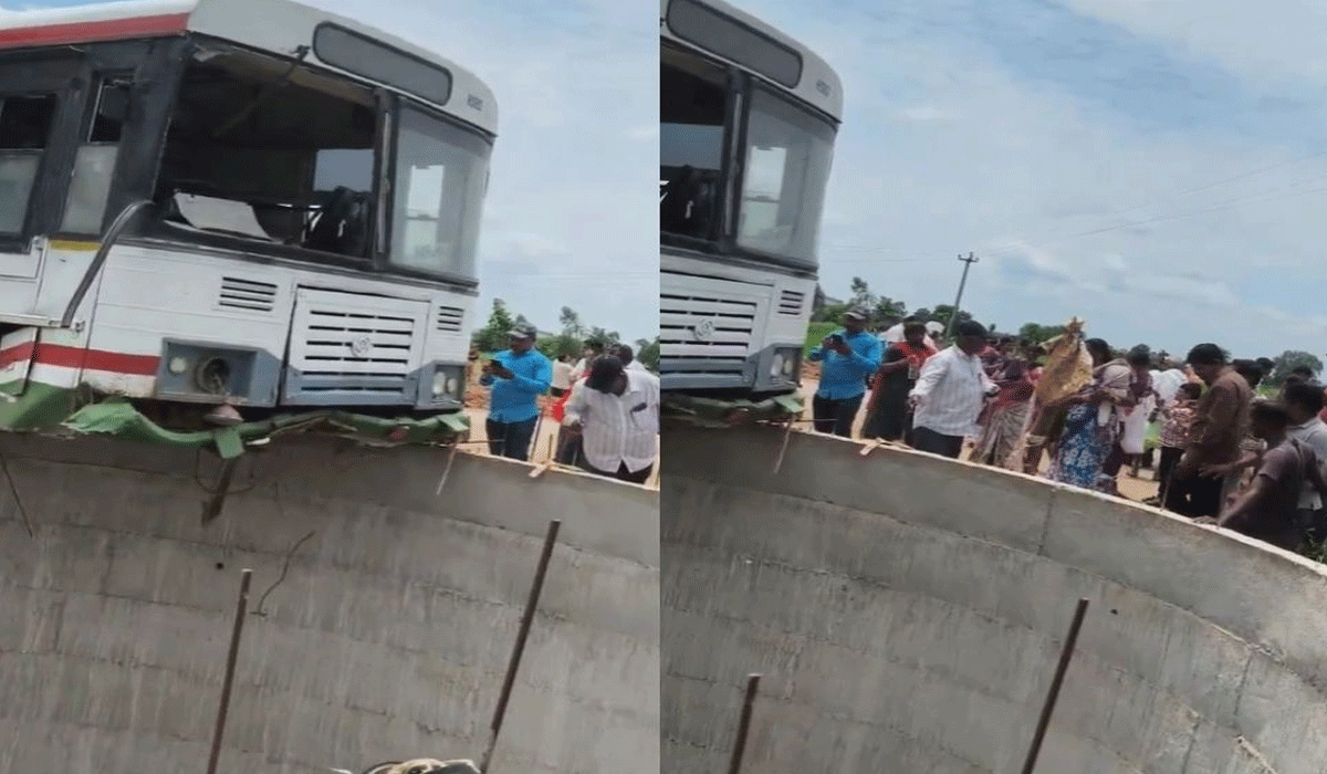 RTC Bus Narrowly Escapes Major Accident in Karimnagar District